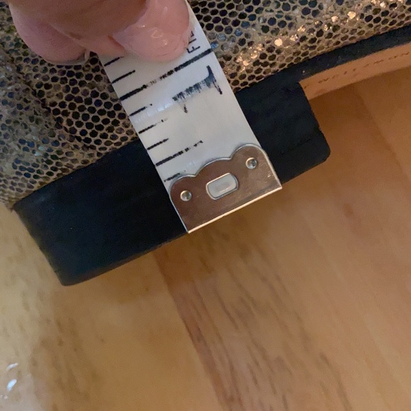 Stuart Weitzman Gold Python Print Flats Loafers Size 5 1/2B - Picture 12 of 13